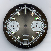 Chronographen-Zifferblatt Valjoux Kaliber: 7734 Durchmesser: 31,00mm 