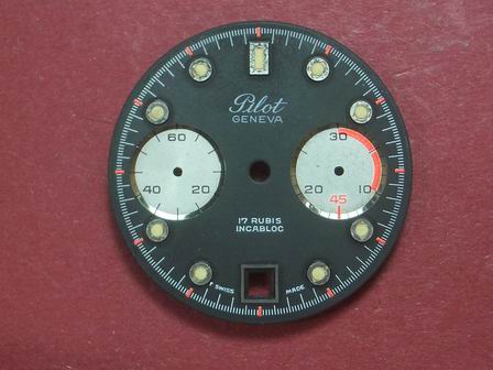 Chronographen-Zifferblatt Valjoux Kaliber: 7734 Durchmesser: 30,00mm 