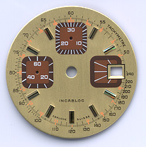 Chronographen-Zifferblatt Valjoux Kaliber: 7765 Durchmesser: 31,50mm 