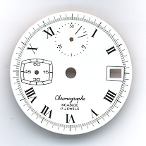 Chronographen-Zifferblatt Valjoux Kaliber: 7765 Durchmesser: 29,50mm 