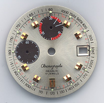 Chronographen-Zifferblatt Valjoux Kaliber: 7765 Durchmesser: 31,30mm 
