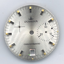Chronographen-Zifferblatt Valjoux Kaliber: Dugena 3208 (auch Buren 15) 