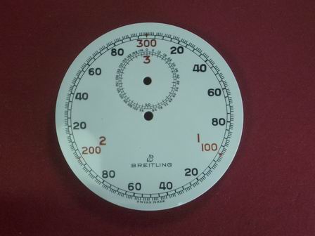 Breitling Stoppuhr-Zifferblatt Kurzzeitmesser, Metall emailliert 