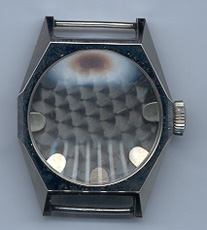 Kleines Herrenarmbanduhr-Gehäuse von 1934 Chrom Wasserdicht 