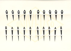 Herrenarmbanduhr-Zeiger weiß/blank Dauphine als Leuchtzeiger, Lochdurchmesser: 85/145 Minutenzeigerlänge: 11,5mm 