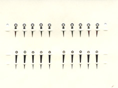 Herrenarmbanduhr-Zeiger weiß/blank Lanzenform, 10,5 Zoll Lochdurchmesser: 65/95 Minutenzeigerlänge: 10mm 