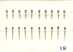 Herrenarmbanduhr-Zeiger gelb Lanzenform als Leuchtzeiger 