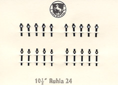 Herrenarmbanduhr-Zeiger schwarz Blockform Kaliber: Ruhla 24 