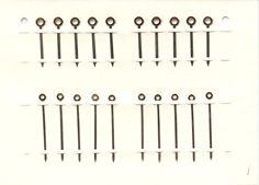 Taschenuhr-Zeiger rose Blockform 