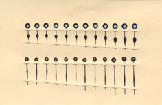 Taschenuhr-Zeiger blau 