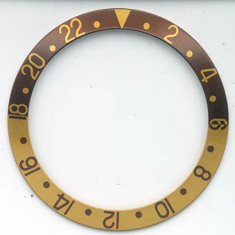 Einlage für Index Lünette passend auch für Uhren der Marke Rolex Ref. Nr: 16713 