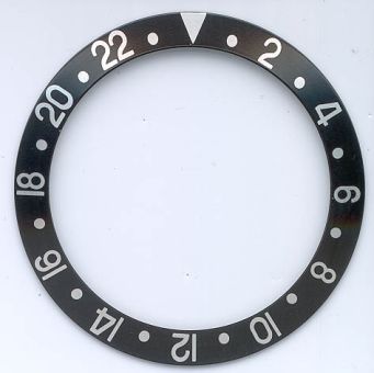 Einlage für Index Lünette passend auch für Uhren der Marke Rolex Ref. Nr: 1675/0, 16750 