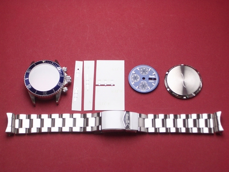 Nettuno Chronograph als Bausatz in blau ohne Uhrwerk für Valjoux 7750 