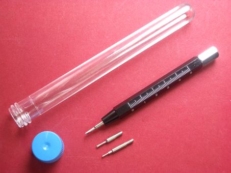 Federsteg Werkzeug-Set mit 3 Spitzen und Meßskala 
