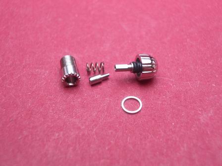 Breitling Drücker Stahl mit Feder, Schraube, Dichtung und Drückerhülse für Ref. Nr.: D53067 