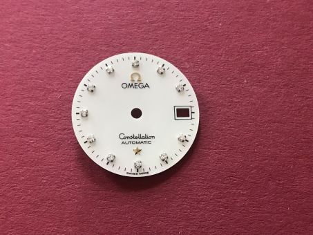 Omega Constellation Automatic Perlmutt Damenuhr Zifferblatt mit diamantbesetzten Indikationen, Durchmesser: 20,50mm 