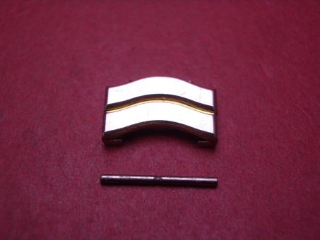 Ebel Armbandglied, Stahl/Gold, 12,2mm, NOS (New Old Stock) 