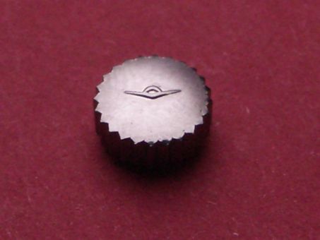 Movado Krone Stahl, Ø 6,5mm Höhe 3,3mm, Gewinde 0,9mm, Tubus 2,6mm 