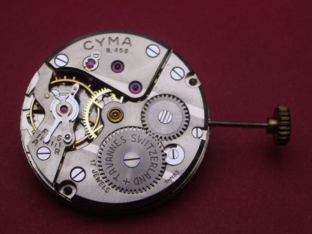 Uhrwerk Cyma Cal. 458, Handaufzug, kleine sekunde ohne Stundenrad u.a. in Cymaflex verbaut 