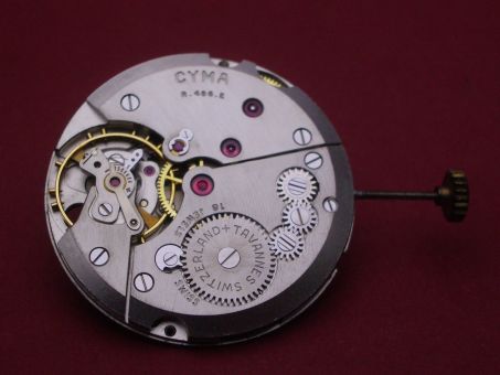Uhrwerk Cyma Cal. 486.2, Handaufzug mit Zentralsekunde, ohne Stundenrad u.a. in 60er Jahre CYMA Watersport verbaut 