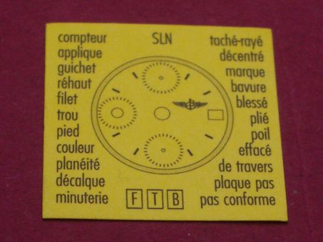 Breitling Infozettel 22mm x 22mm 