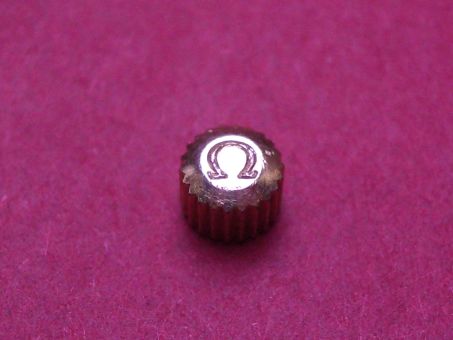 Omega Krone, Gelbgold, Ø 4,0mm, Höhe 3,0mm, für Constellation, gebraucht 