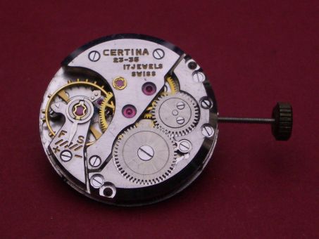 Uhrwerk Certina Cal. 23-35, Handaufzug, ohne Stundenrad NOS (New Old Stock) 
