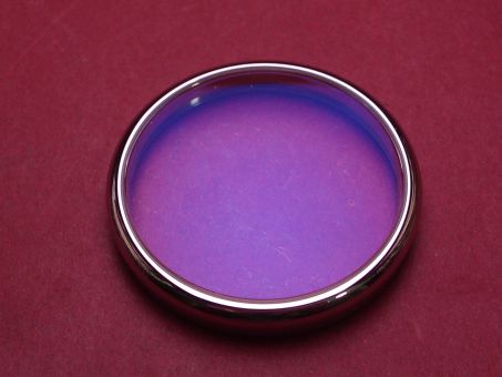 Panerai Lünette mit Glas, Stahl, Außen-Ø 37,7mm, Innen-Ø 31,6mm, gebraucht 