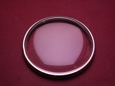 Panerai Lünette mit Glas, Stahl, Außen-Ø 44,7mm, Innen-Ø 38,0mm, gebraucht 