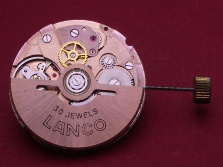 Uhrwerk Lanco Automatik, Kaliber 1145, 1146, ohne Stundenrad, u.a. bei Diver Barracuda verbaut NOS (New Old Stock) 