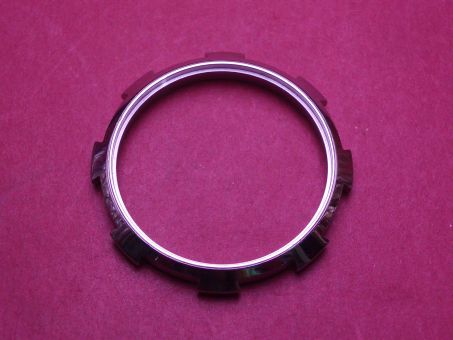 Uhren-Lünette, Stahl, Außen-Ø 40mm, Innen-Ø 31,9mm, Höhe 4,6mm, gebraucht 