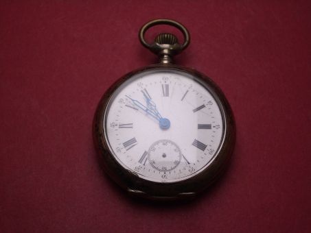 Taschenuhr, 800er Silber, Ø 47,6mm, gebraucht 