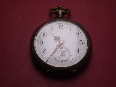 Taschenuhr, 800er Silber, Ø 47,6mm, gebraucht 