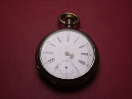 Taschenuhr, 800er Silber, Ø 46,8mm, gebraucht 