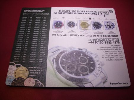 Mauspad mit Werbung / Informationen 