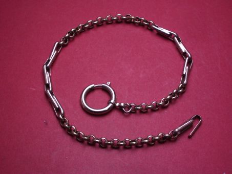 Taschenuhrkette, Länge 35,2cm, gebraucht 