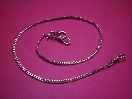 Taschenuhrkette, Panzermuster, Länge 49cm, gebraucht 