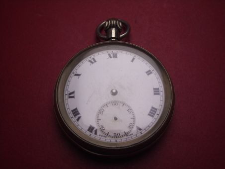 Taschenuhr, Ø 56,2mm, defekt als defekt als Ersatzteilträger 