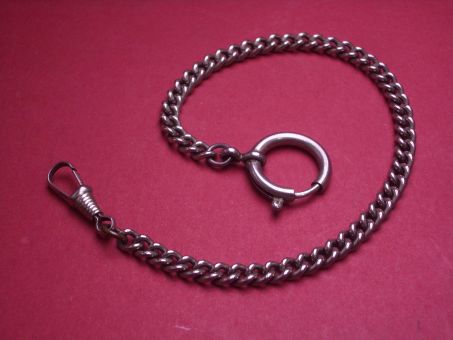 Taschenuhrkette, Ankermuster, Länge 26,2cm, gebraucht 