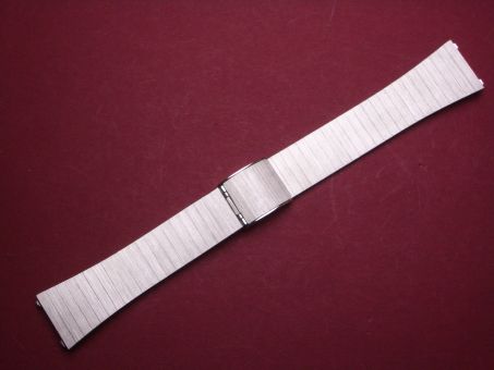 Schönes altes zwei geteiltes Metall-Uhren-Armband 20mm im Verlauf auf 15mm, aus den 70er Jahren, Anstoßbreite 20mm,  mit verschiebbaren Verschluss 