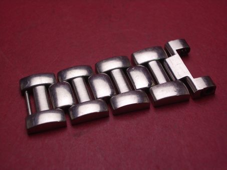 Cartier Armbandteil mir Gehäuseanstoß-Glied, Stahl matt/Stahl matt, Breite: 20mm-18mm, Länge: 5cm, gebraucht 