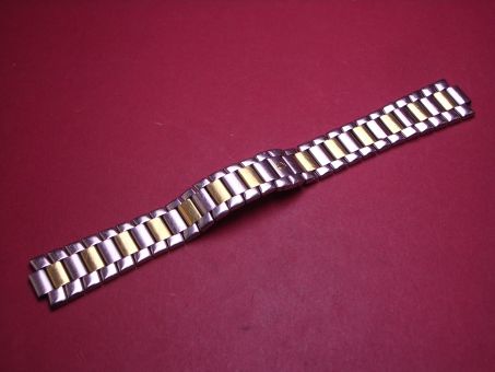Baume & Mercier Armband, Stahl/Gold, für Riviera, Breite: 20mm-16mm, Länge: 17cm, gebraucht 
