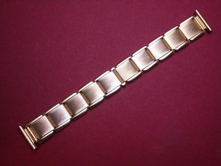 Schönes altes Flex Metall-Uhren-Armband 18mm, aus den 60er Jahren Farbe: gelbgold 