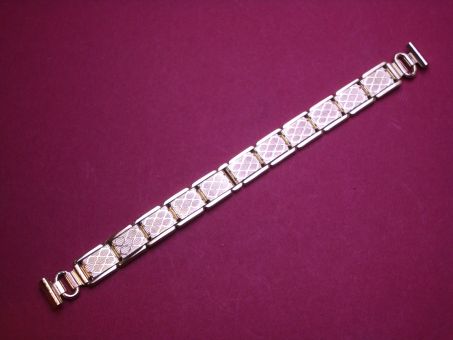 Schönes altes Damen Flex Metall-Uhren-Armband 10mm, aus den 60er Jahren Farbe: gelbgold 