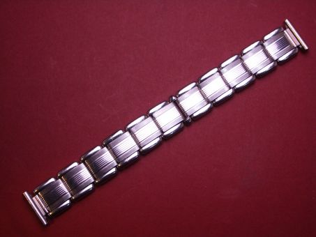 Schönes altes Flex Metall-Uhren-Armband 18mm, aus den 60er Jahren 