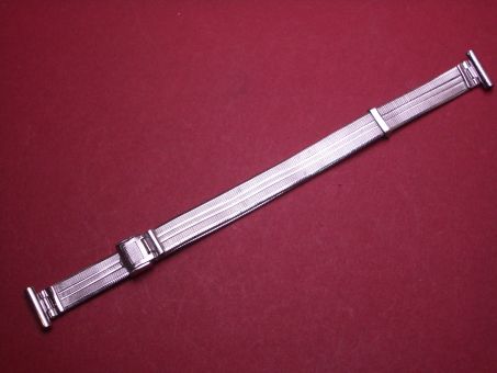 Schönes altes Damen Metall-Uhren-Armband, 12mm, aus den 60er, Jahren mit verschiebbaren Verschluss 