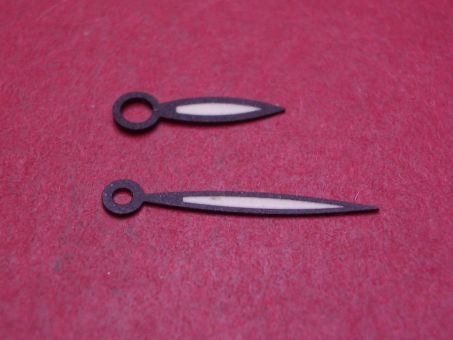 ETA/Valjoux 7750 Zeigerspiel, Stundenzeiger: Ø 200 Länge 8,2mm, Minutenzeiger: Ø 115 Länge 14,4mm, anthrazit mit Leuchtmittel 