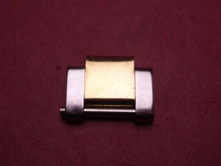 Rolex Ersatz-Herren-Armband-Glied, Stahl/Gold, 15,4mm, gebraucht 