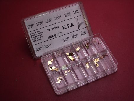 Batteriebügel-Set für ETA Kaliber, gebraucht & teilweise unvollständig 