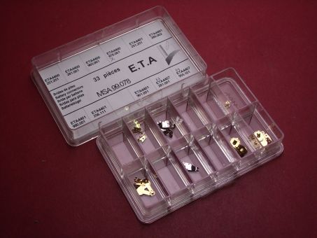 Batteriebügel-Set für ETA Kaliber, gebraucht & teilweise unvollständig 